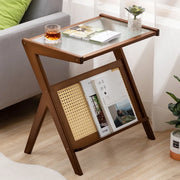 Unique Shape Side Table with Rack – Stylish Coffee/Tea Table