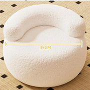 white round ottoman