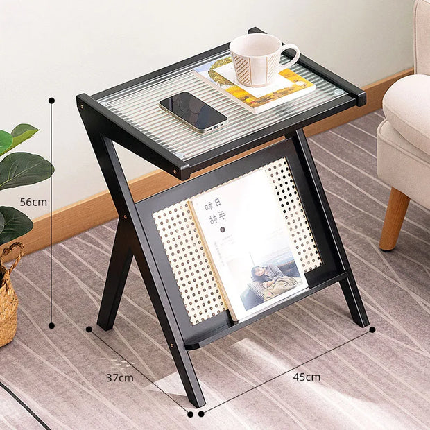 black - 55cm z shape table  3