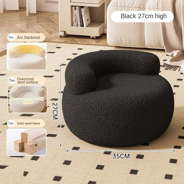 black round ottoman