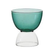 clear green goblet glass