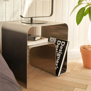 iron stainless steel side table