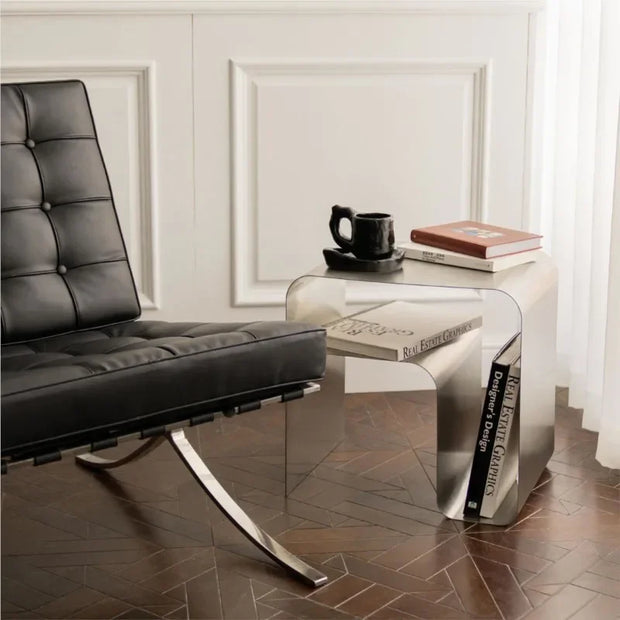 stainless steel coffee table silver 3