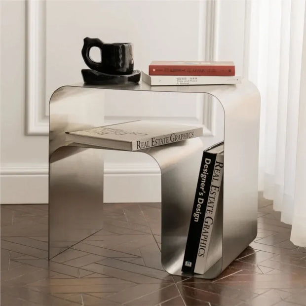 stainless steel coffee table silver 4