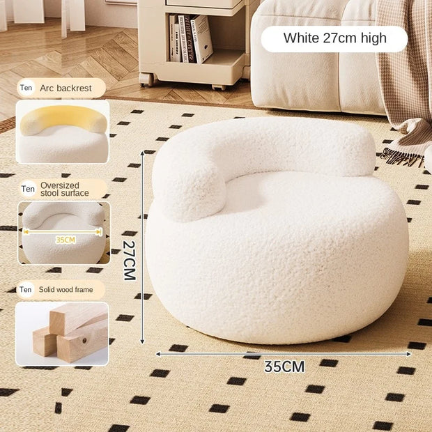 white round ottoman